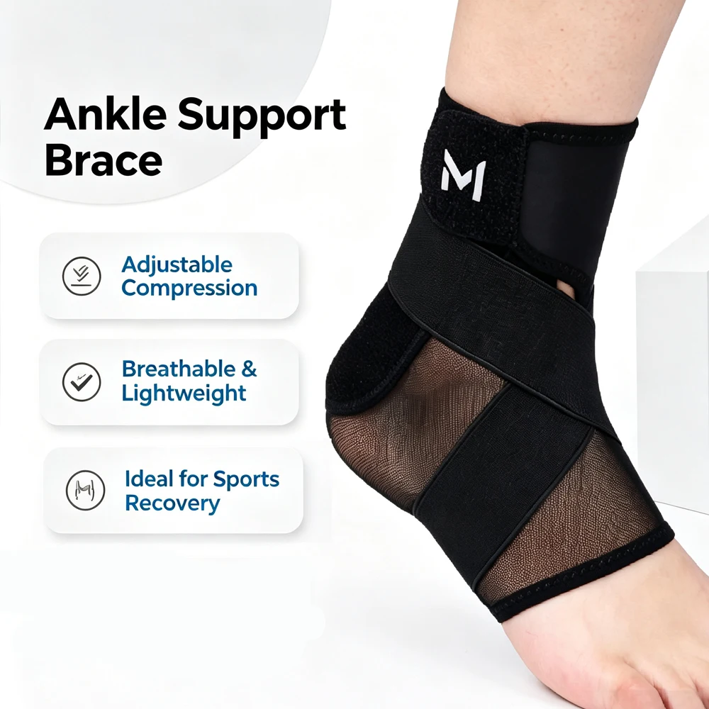 Ankle Support Brace Compression Sleeve for Men Women,Breathable Ultra-Thin Stabilizer Wrap,Low Profile Foot Brace for Basketball