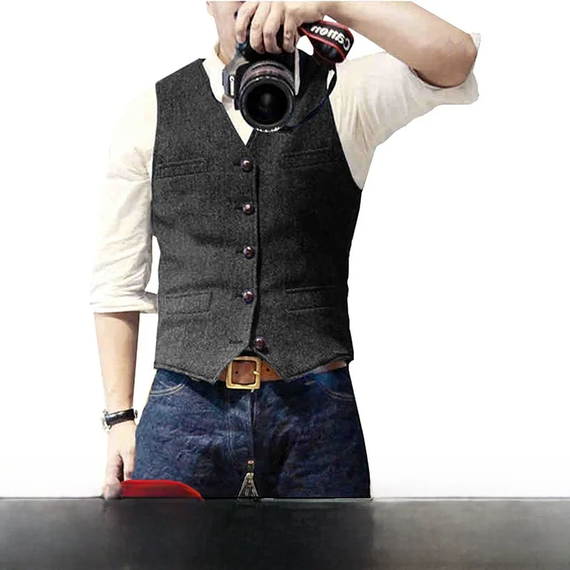 

Мужской деловой повседневный жилет с разрезами, легкий, однобортный, с дизайном Bal, длина рукава 5/8, для официальных мероприятий