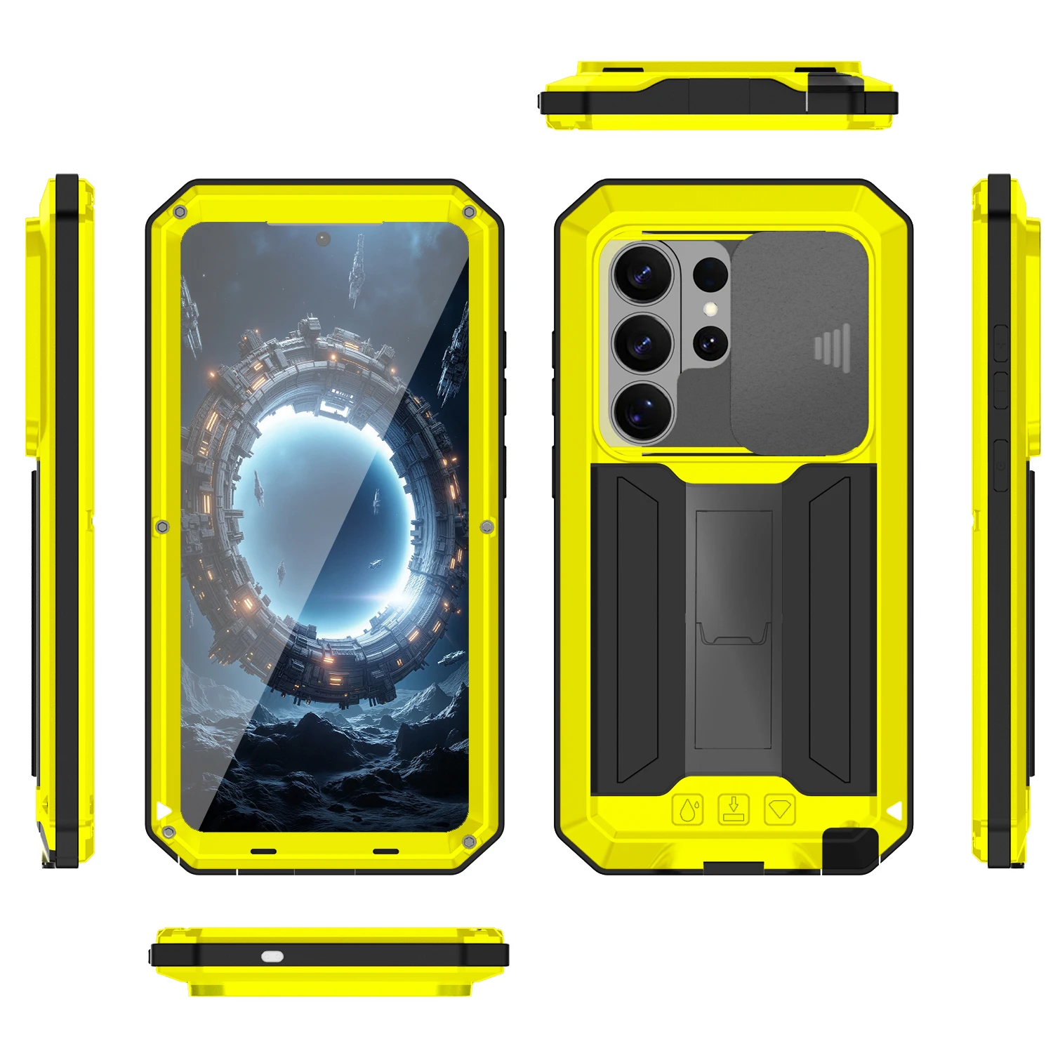 Case For Samsung Galaxy S26 Ultra /Plus S25 FE /Edge Screen Protection Shockproof Lens Slide High-end Cover Military Metal Glass