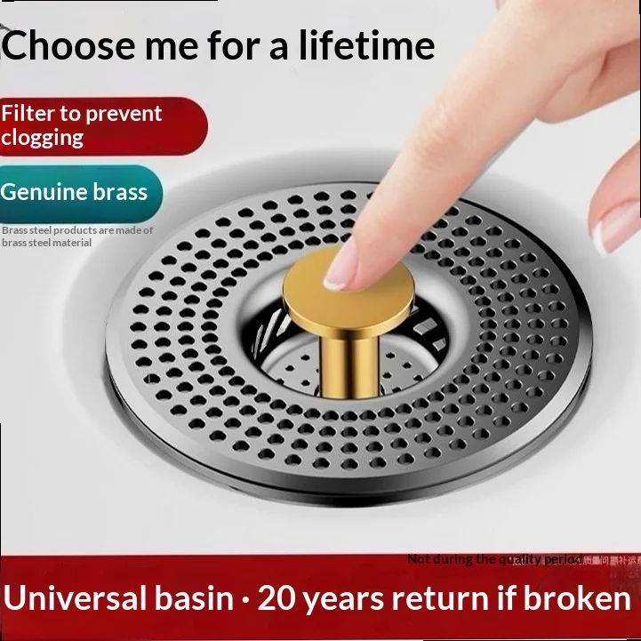 Upgraded Kitchen Sink Strainer Pop-Up Drain Stopper Universal Basket Strainer