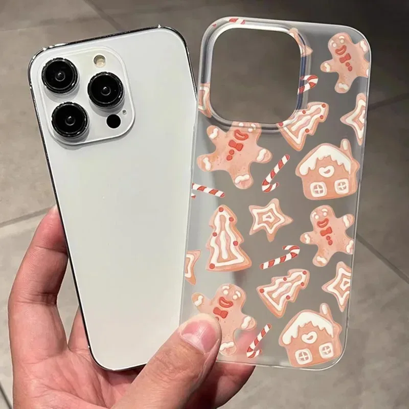 Winter Christmas Graphic Print Clear Phone Case For iPhone 17 16 15 14 Pro Max 13 12 11 Plus XS 17Air XS MAX Shockproof Cover