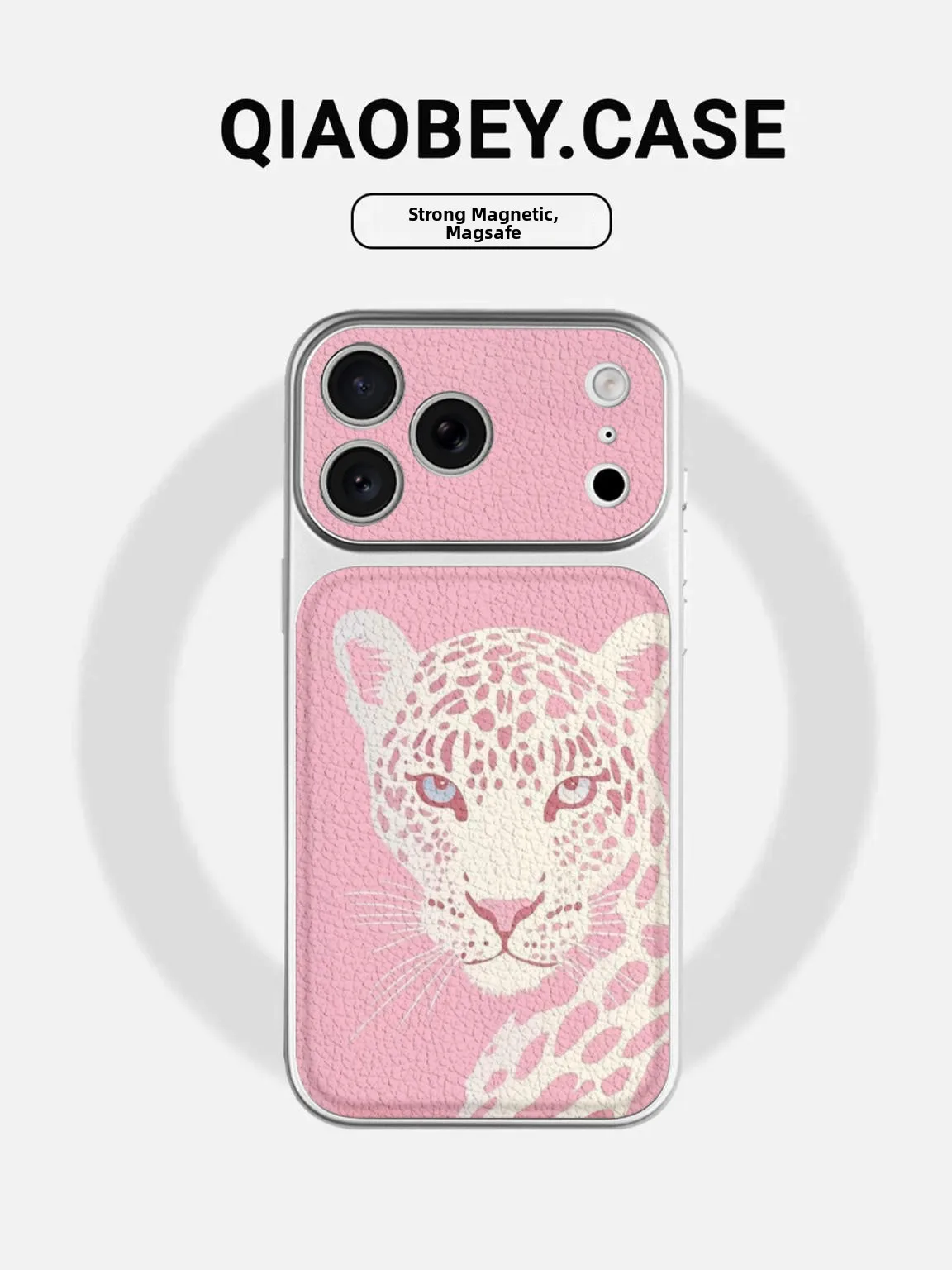 

Pink Leopard Quick Change 17 Large Compatible iPhone 17 Phone Case New Version Premium Cute 16Promax Cartoon 15...