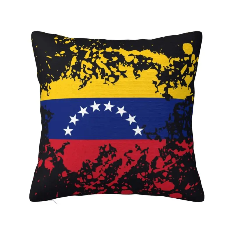 Venezuela Flag Ink Splatter Cushion Covers Bolivarian Republic of Venezuela Soft Luxury Pillow Case Home Decor