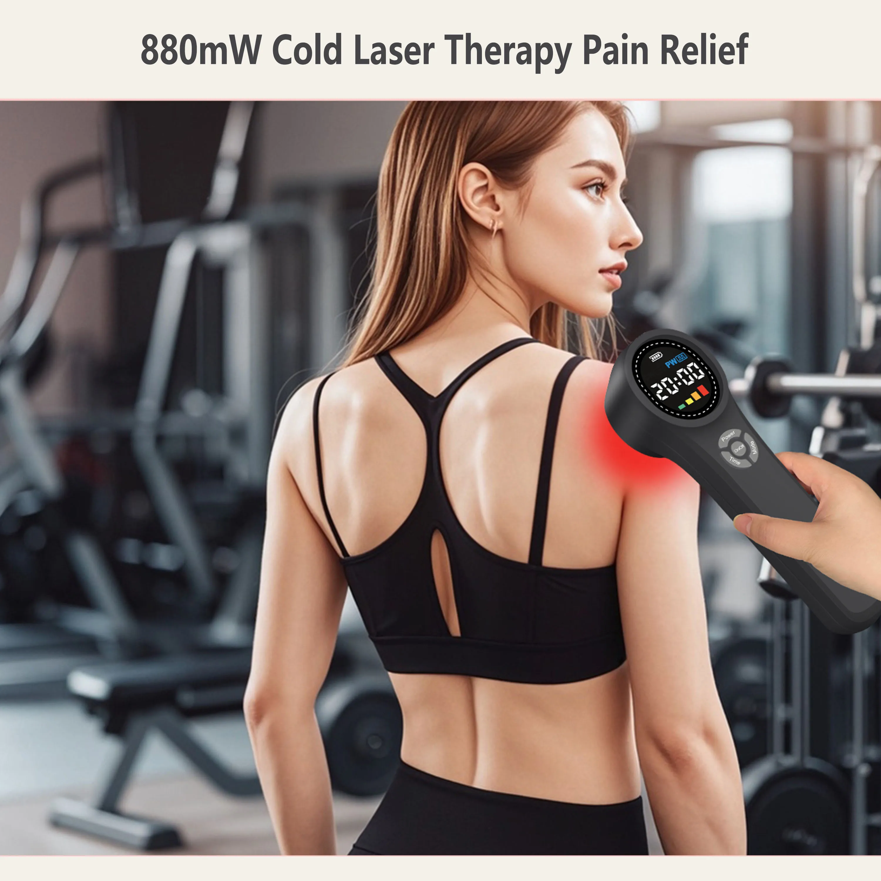 LLLT Cold Laser Therapy Device - Red/NIR Light 4x980nm 4x810nm 16x660nm 24 Diodes 1760mW for Body Pain & Arthritis Relief