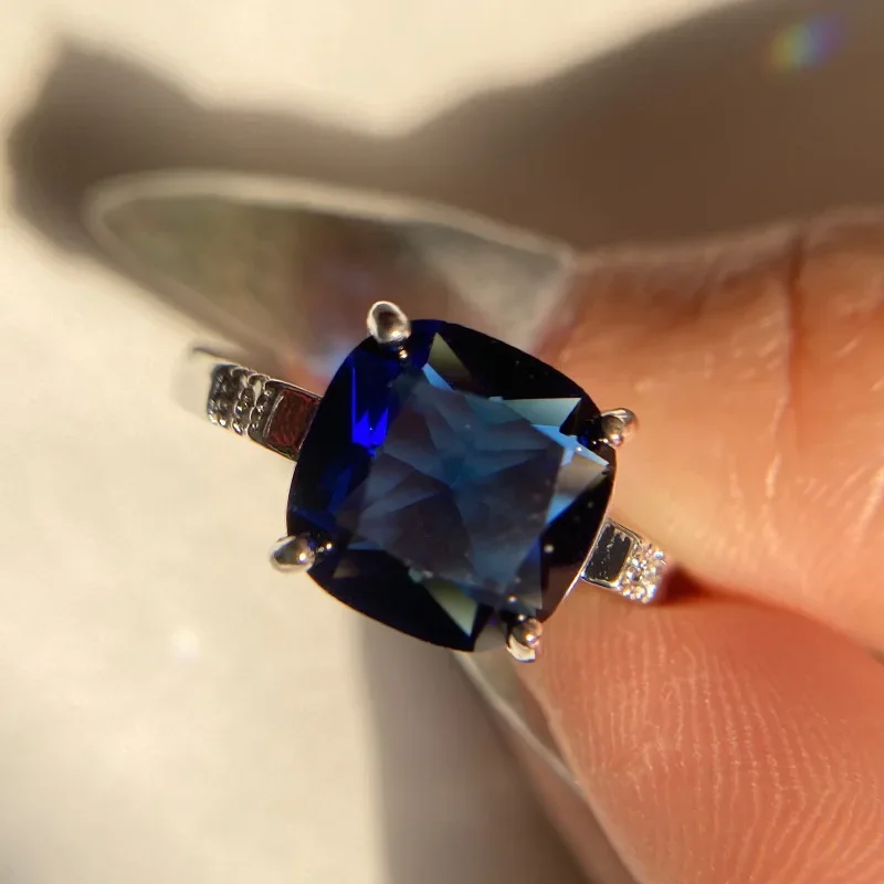 MDL مويسانيتي 1 نمط الجمال تقليد خاتم بيكستون طبيعي العقيق الأحمر حمامة الأحمر افتتاح مزاجه خاتم مجوهرات ملون #3