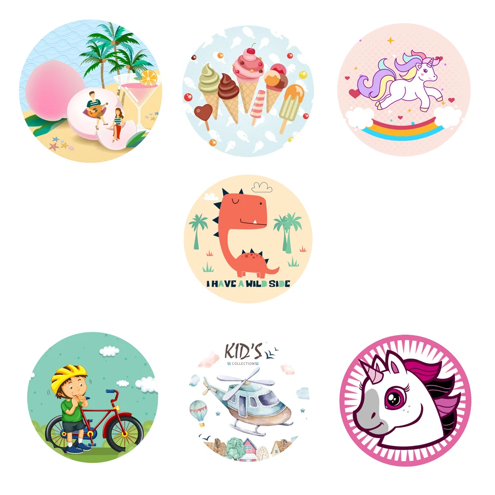 10pcs Stickers Waterproof Bike Stickers Ice Cream Decals Decorative Wall Household Child Decoration Bicycle Sticker Accessories