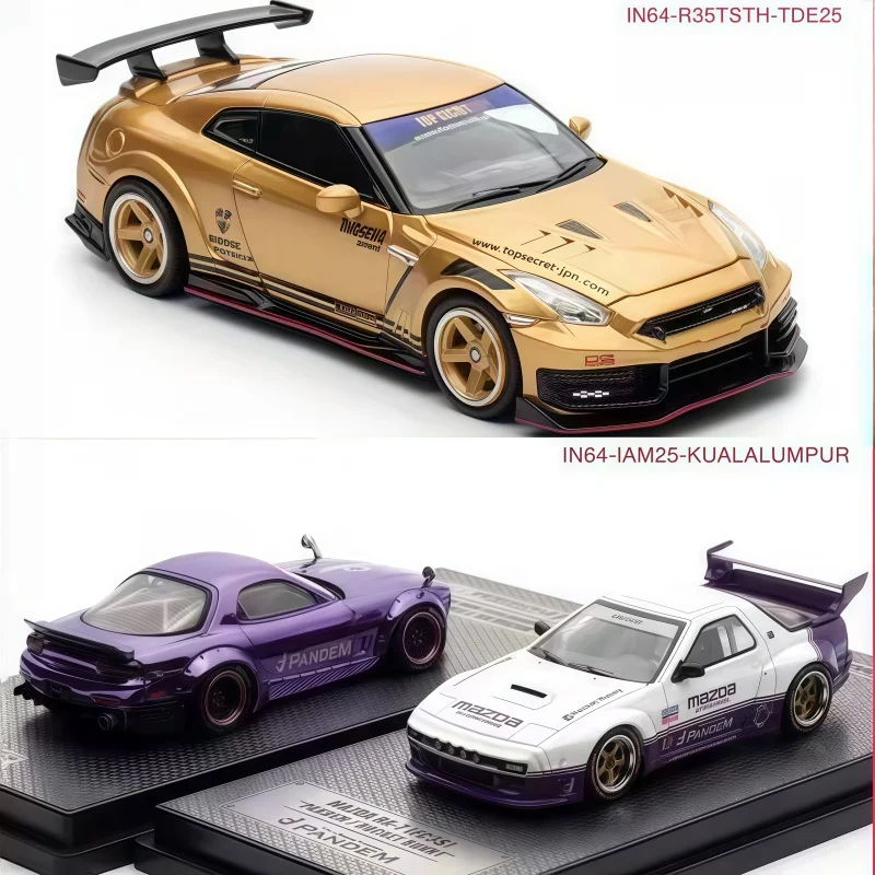 1:64, edição limitada da exposição IAM, modelos de brinquedos colecionáveis de carros de simulação em miniatura fundidos em liga metálica, enfeites para adultos, brinquedos para meninos.
