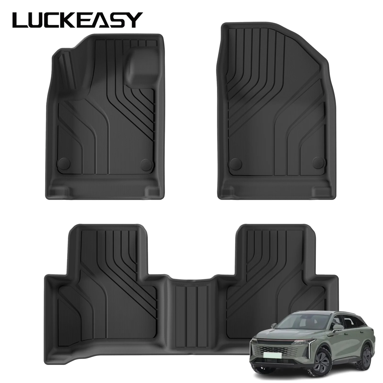 LUCKEASY für EXEED TXL 2024-2026 (Benzinversion) Auto-Fußmatten Schutzmatte Zubehör Kofferraumauskleidung Passend für Linkslenker