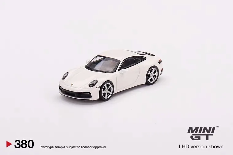 MINIGT 911 992 S white 1:64 alloy car model 380#