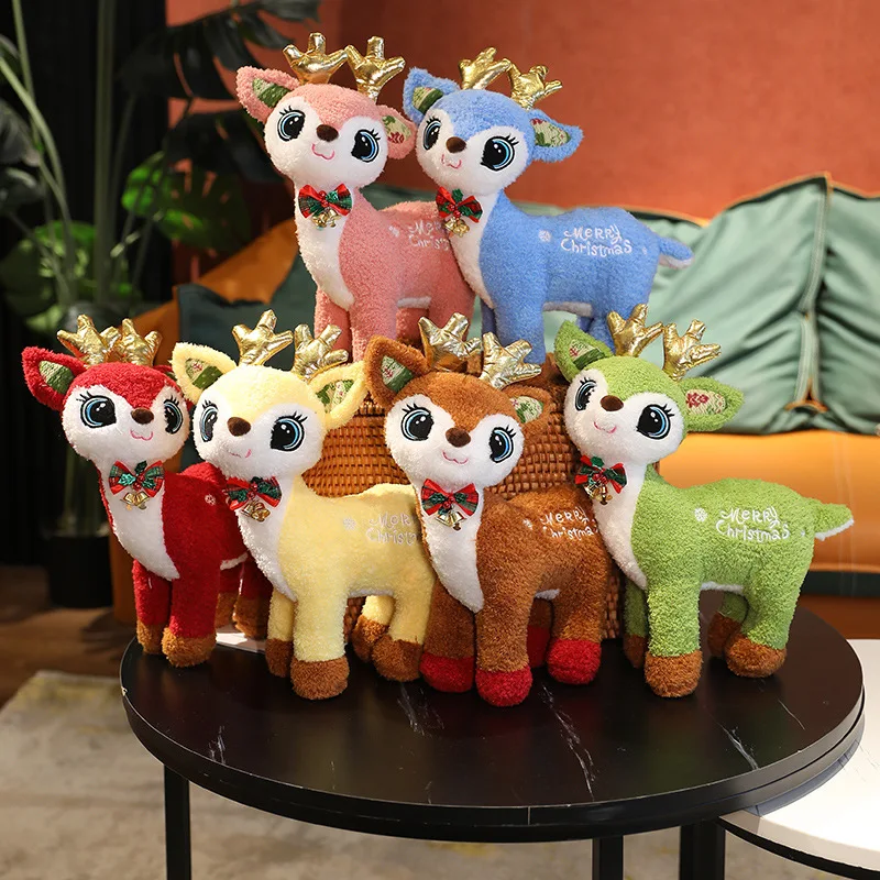 Creative Christmas Doll Plush Elk Toy Home Decoration Natal Ornament Happy New Year Gift Xmas Gift For Boys Merry Christmas Deer