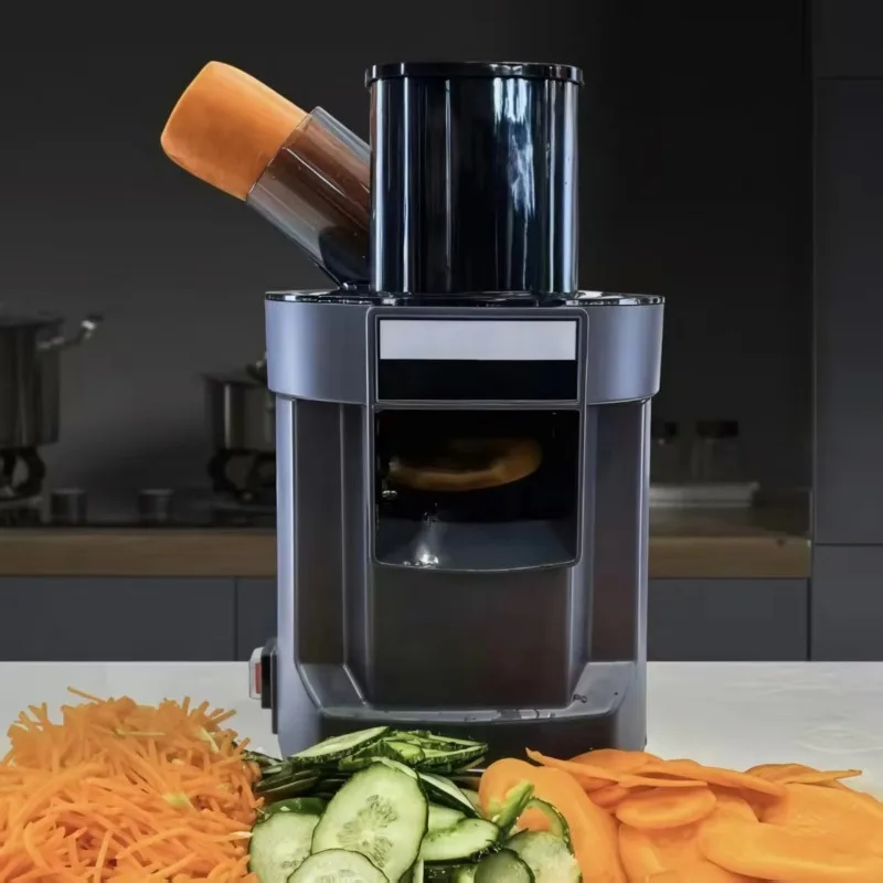 The vegetable slicer can perform cutting, shredding and slicing operations. Fully automatic slicer