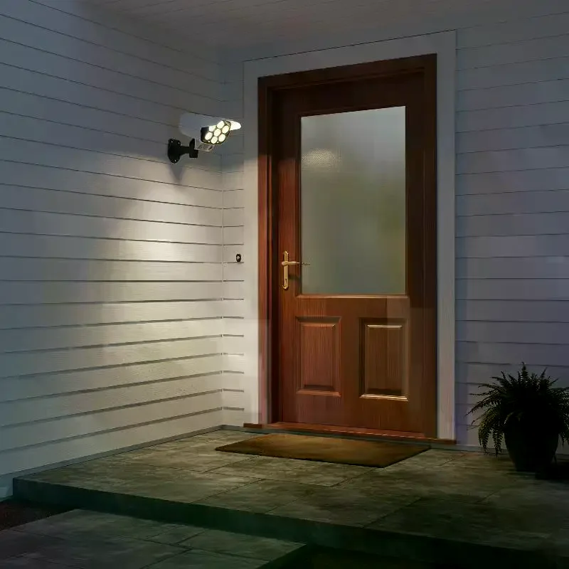 1Pc 77LED Solar Motion Sensor LED Light Outdoor Dummy Camera Wireless Security Flood Light Waterproof Lamp For Home Garden