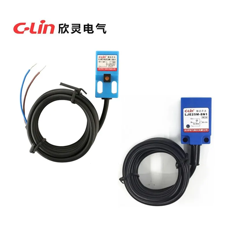 2pcs Authentic Original C-Lin Distance Sensing Proximity Switch LJE18CM-5A1 LJE25M-8A1 A2 D1 D2 P1 P2 N1 N2