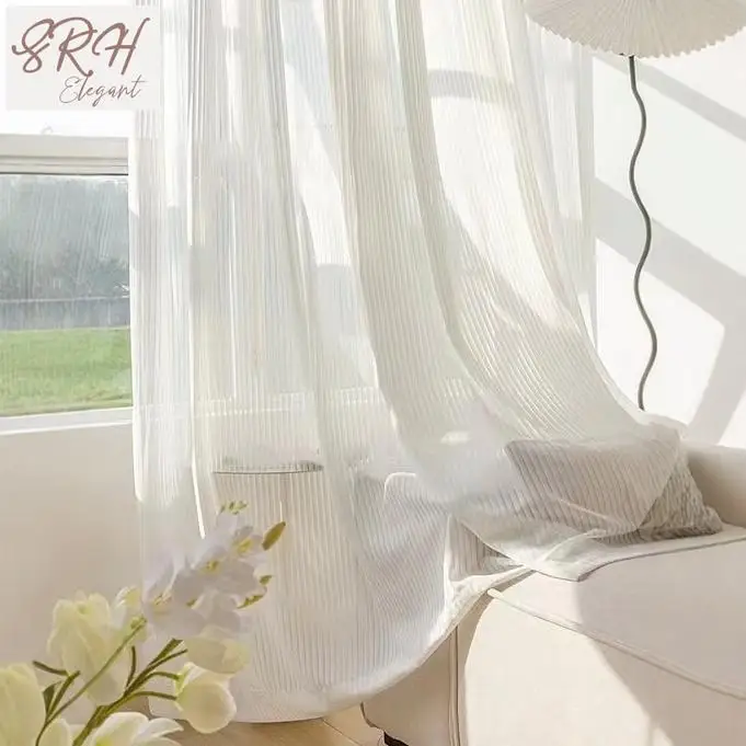 

Curtains for Living dining room bedroomInternet Celebrity White Louver Window Screen