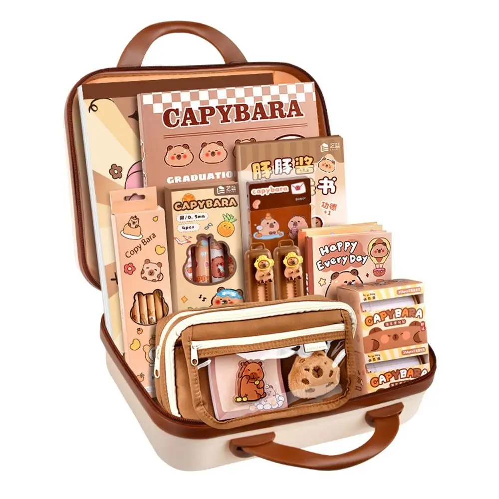 カワイイカピバラ文房具セット、かわいい定規、鉛筆、ペンケース、新