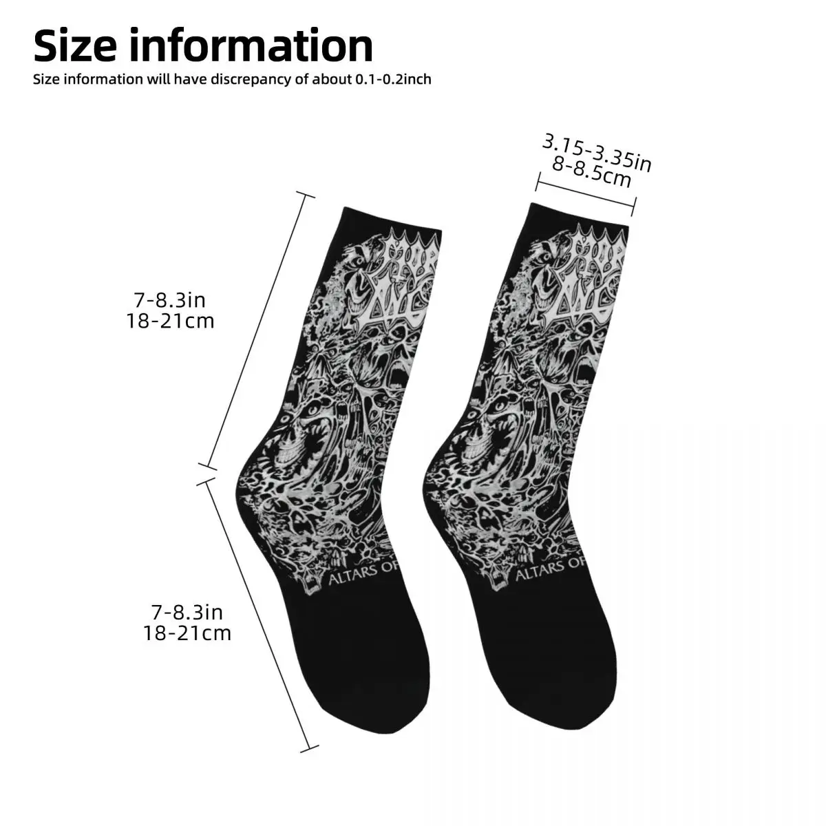 Fashion Men\'s Socks Novelty Morbid Angel Altars Of Madness Sock Polyester Skateboard Women Socks Spring Summer Autumn Winter