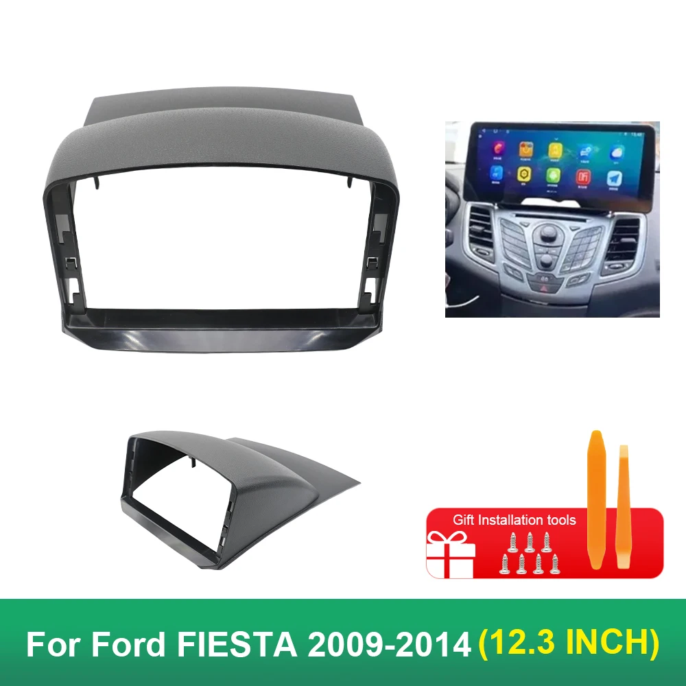 

12.3 inch 31.242cm 2 Din Car Fascia for Ford FIESTA 2009-2014 Video Panel Player Audio Dashboard Dashboard Mount Kit