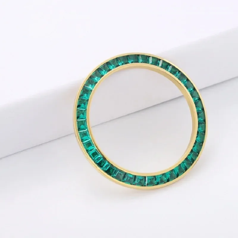 RUIF 2024 Custom Green Nano 36pcs/Set Gemstones Watch Bezel for Daytona 40mm Inserts Made Out of Stainless Steel