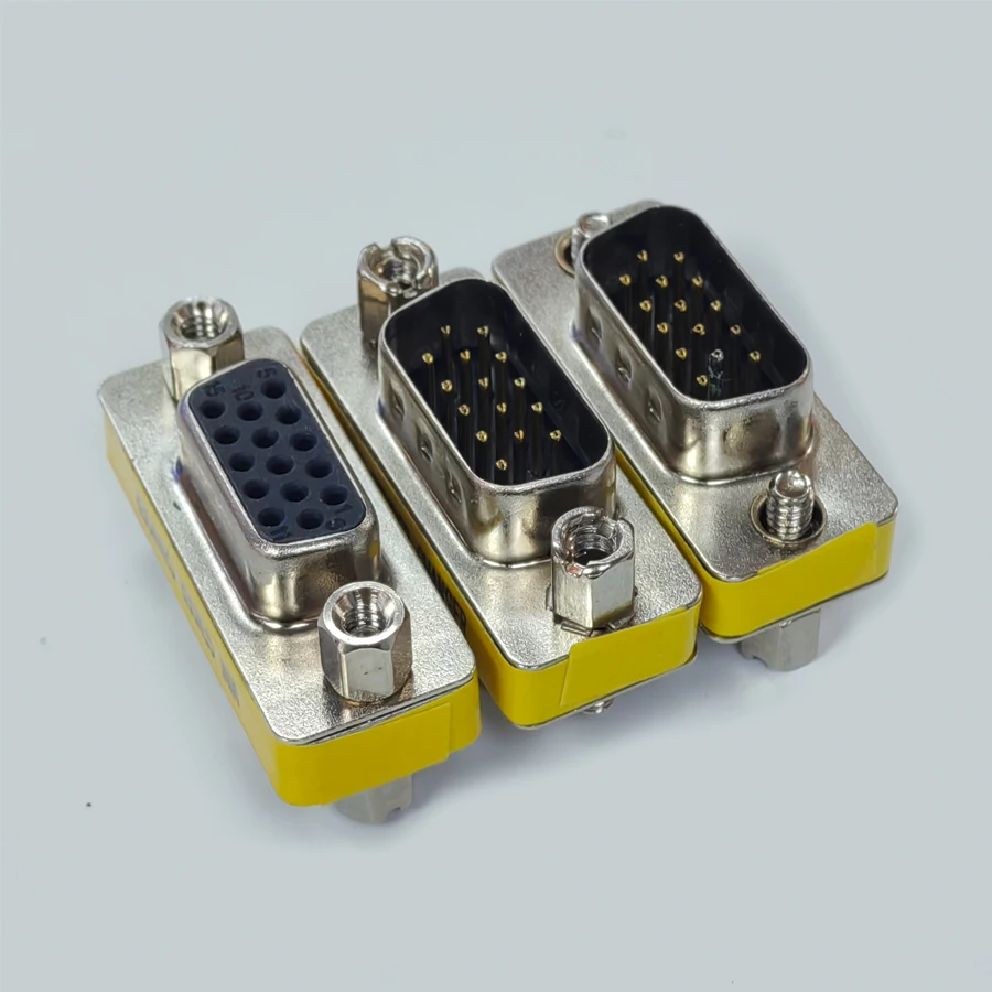 10PCS/Lot RS232 DB15 Female/Male To Male-Female Socket/Jack Adapter Connector VGA MINI Changer