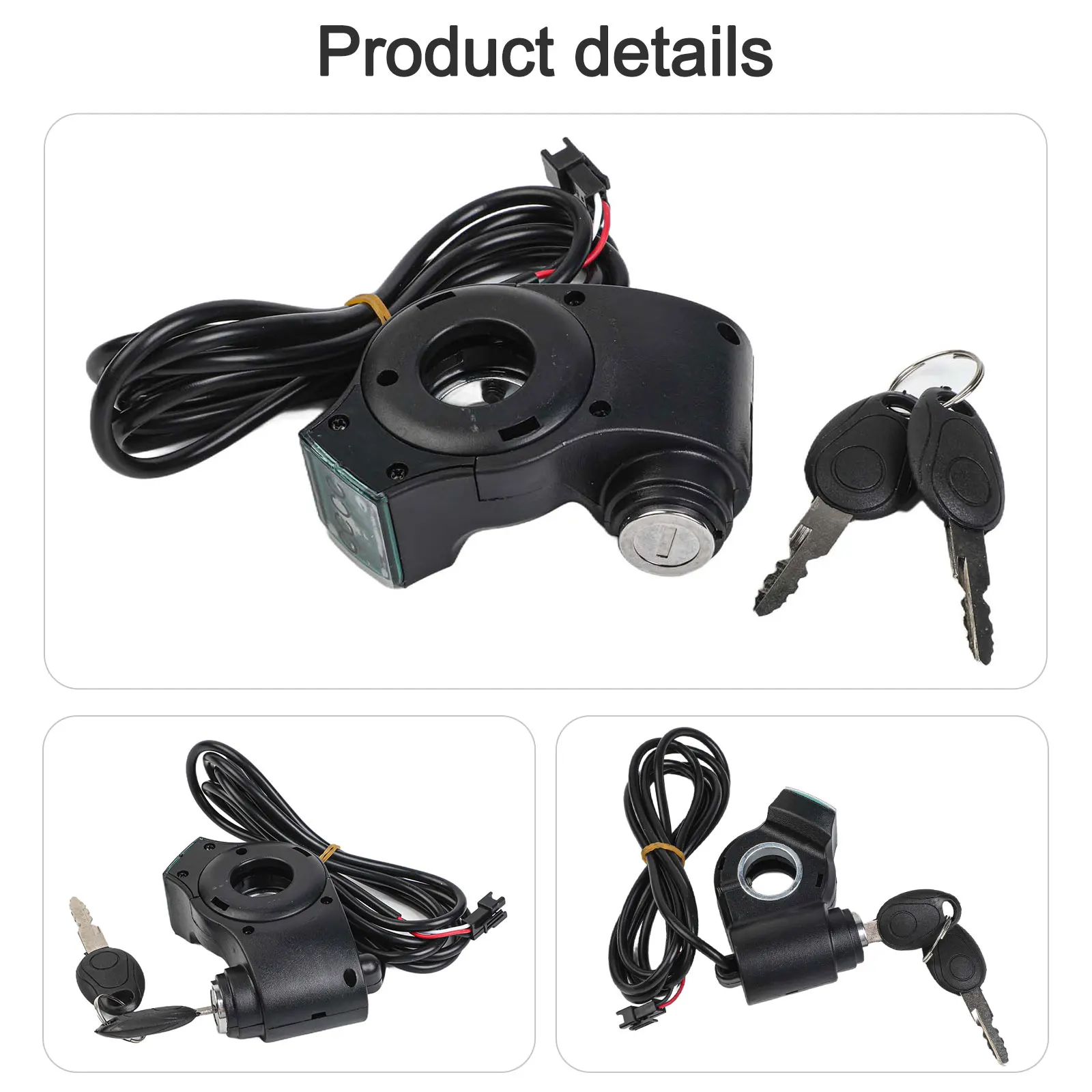 Digital Voltmeter Thumb Throttle with Power Key Lock for Electric Scooter Handlebar 12V to 84V Compatible with Most Models
