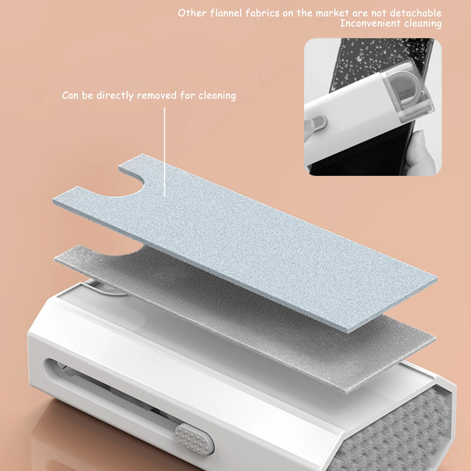 Keyboard Cleaning Pen Multi-Function Keyboard Cleaning Brush Suitable for Earbud Laptop