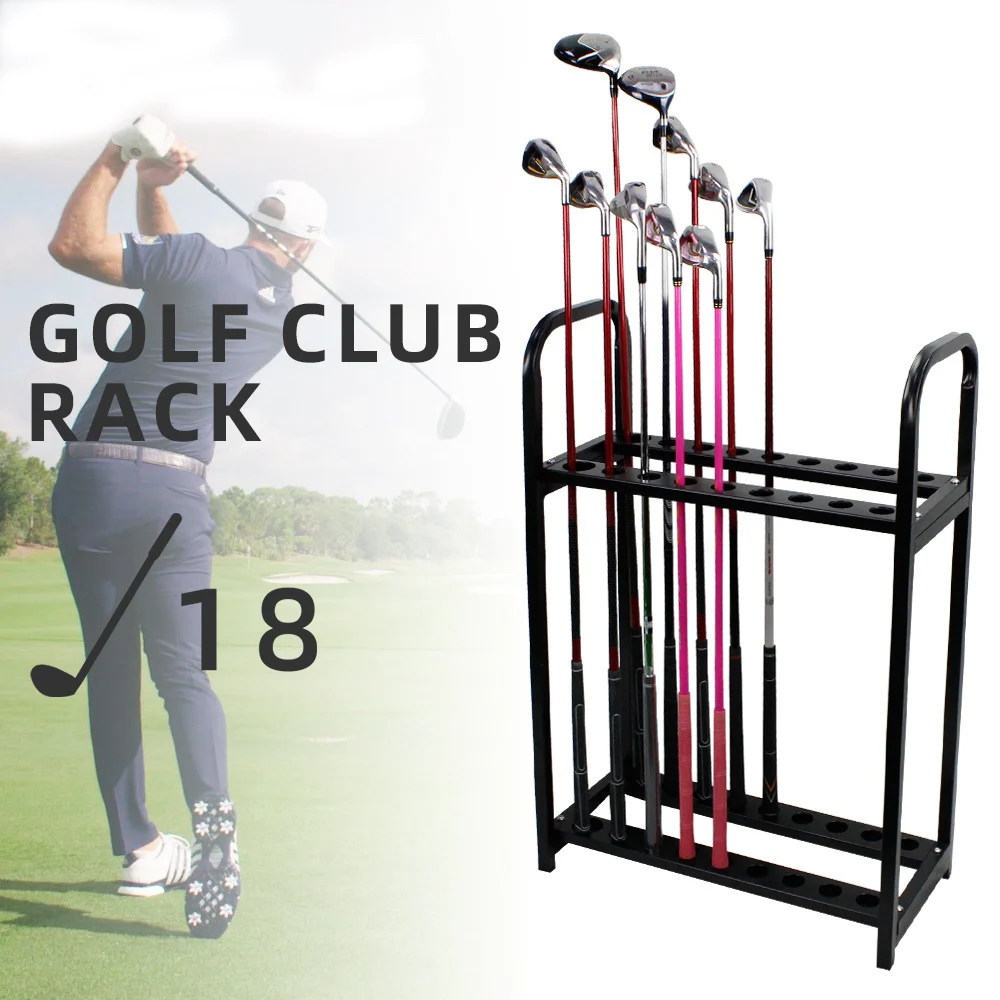 Golf Club Display Rack Metal Shelf Organizer Stand 18 Slot Holder Supplies