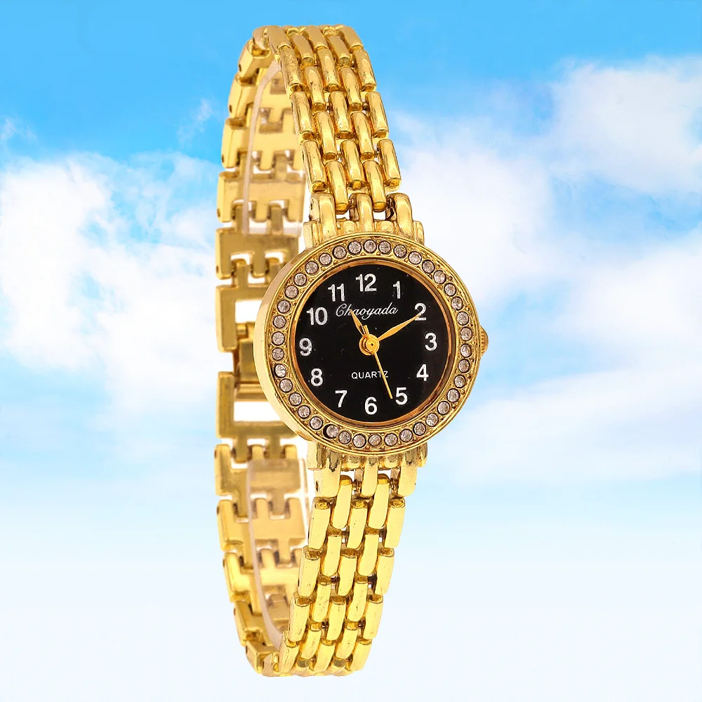 

Fashion Ladies' Luxury Gold Stainless Steel Bracelet Wristwatch Casual Quartz Timepiece Female Dress Watch Elegant Clock