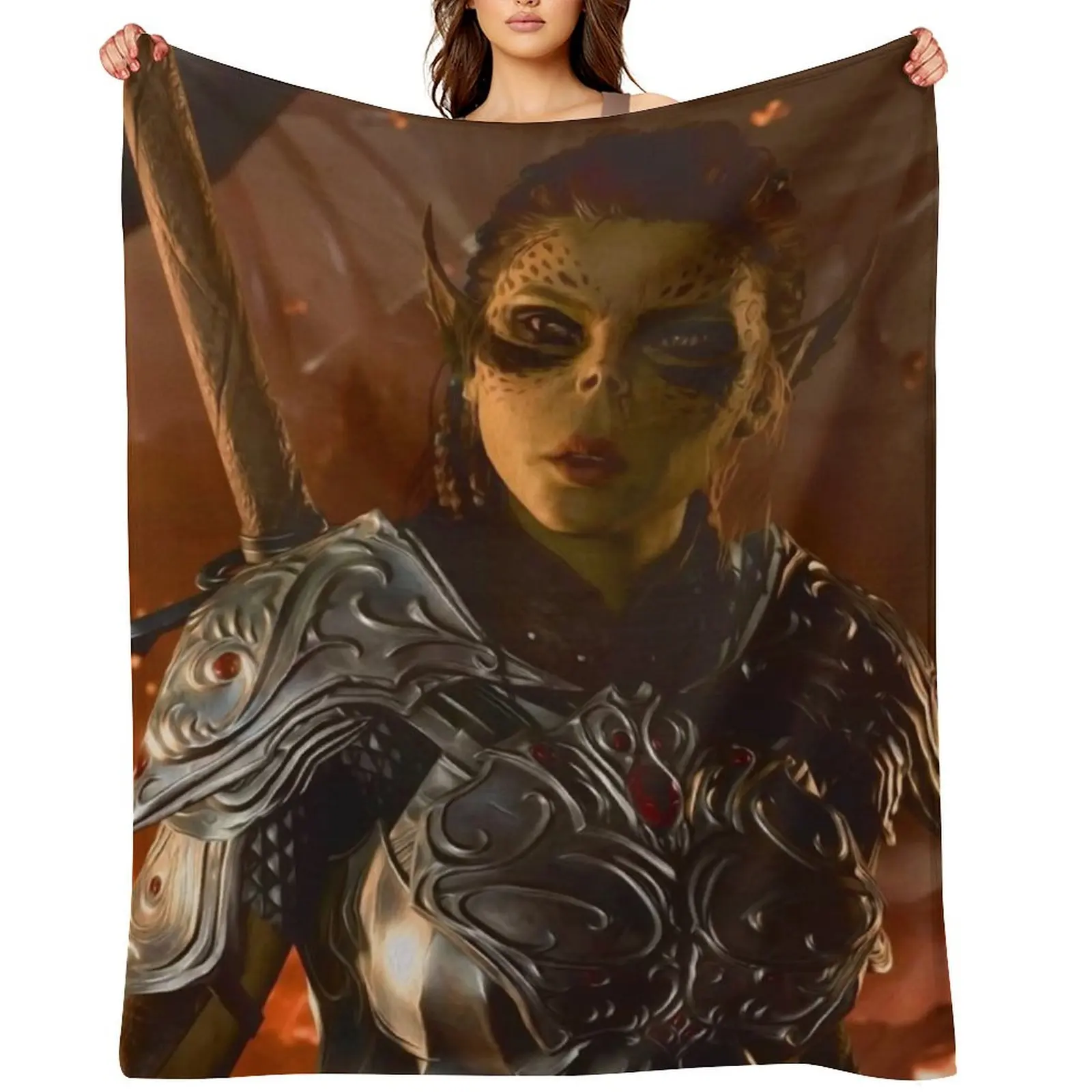 

Lae'zel Githyanki Fighter Adventurer close up Throw Blanket Travel decorative Warm Blankets