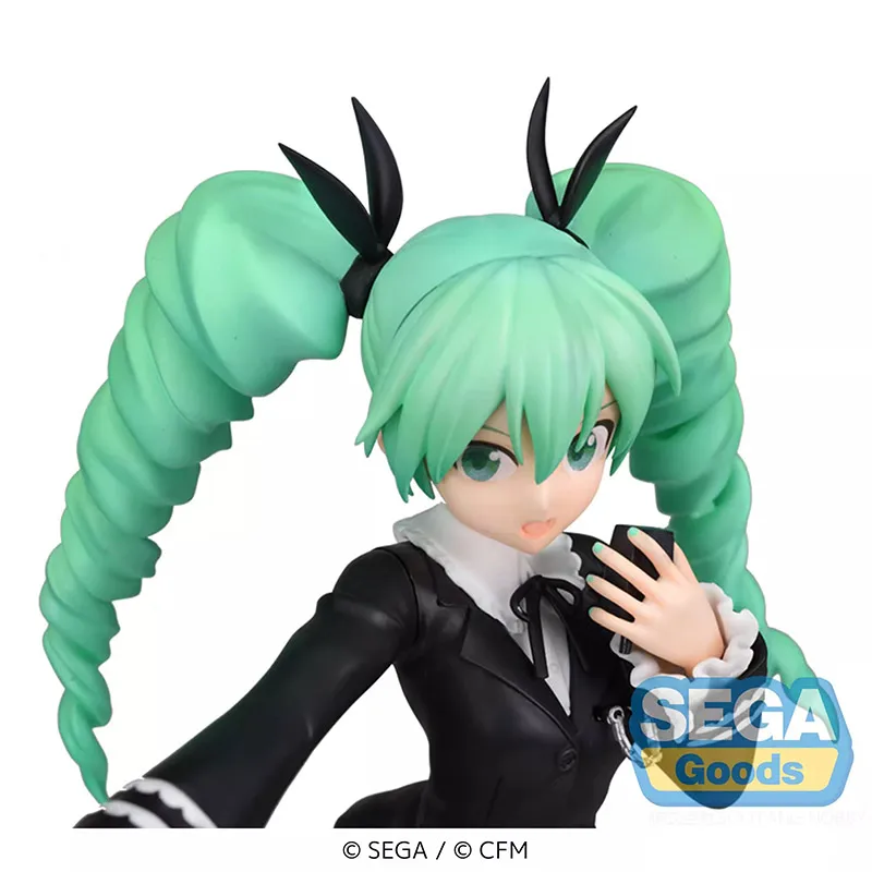 23cm Genuine SEGA SPM Luminasta Hatsune Miku Double ponytail fallen evil angel Anime Action Figure Model Toys Gift