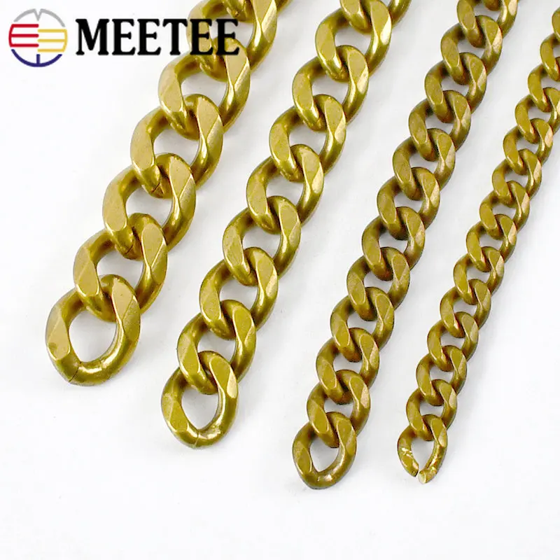 50cm Fashion Solid Brass Men Belt Pants Keychain Trousers Jeans Wallet Chain Metal Bag Chains DIY Leather Crafts Accessories