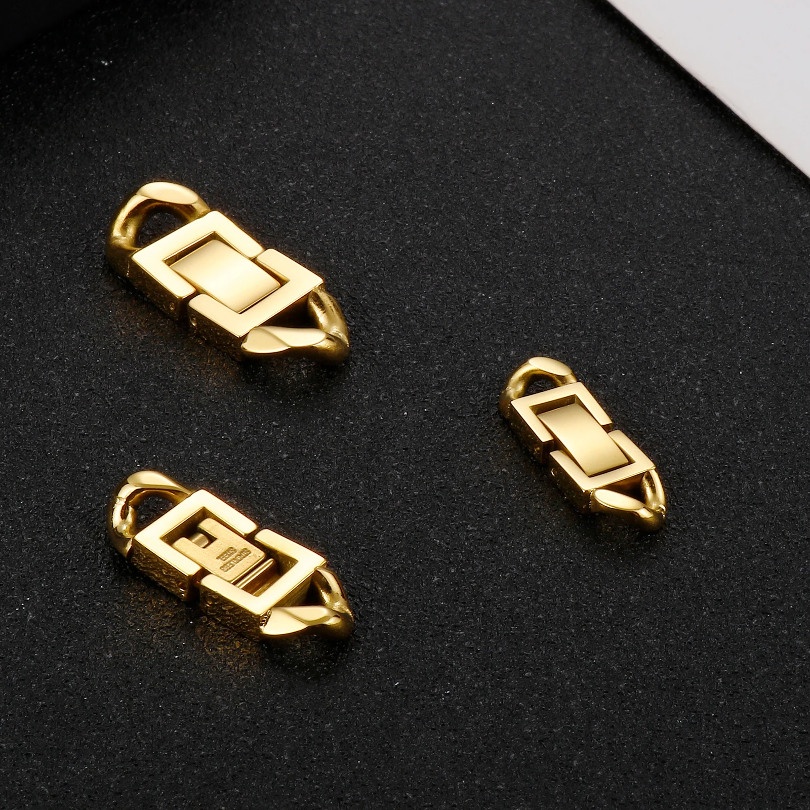 Stainless Steel Fold Over Clasps Metal Buckles Fastener Clasps Accessories For Bracelet Necklace DIY Jewelry Making Supplies