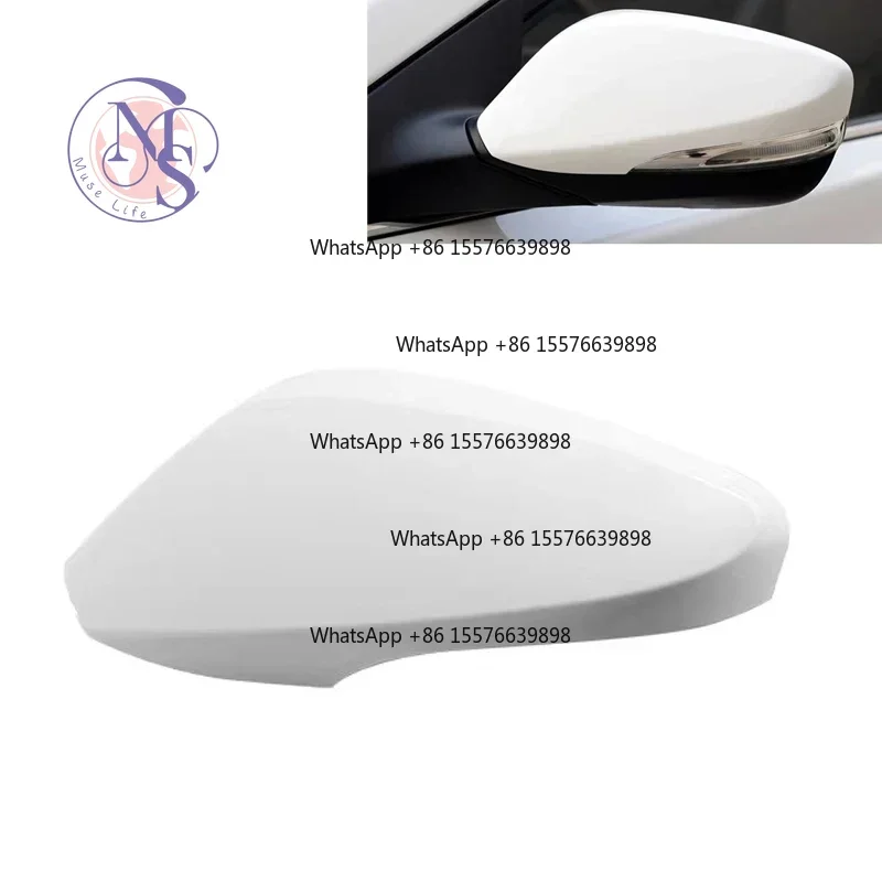 1Pc Side Mirror Cover Cap With Turn Signal Hole, Auto Rearview Mirror Replacement Spare Part