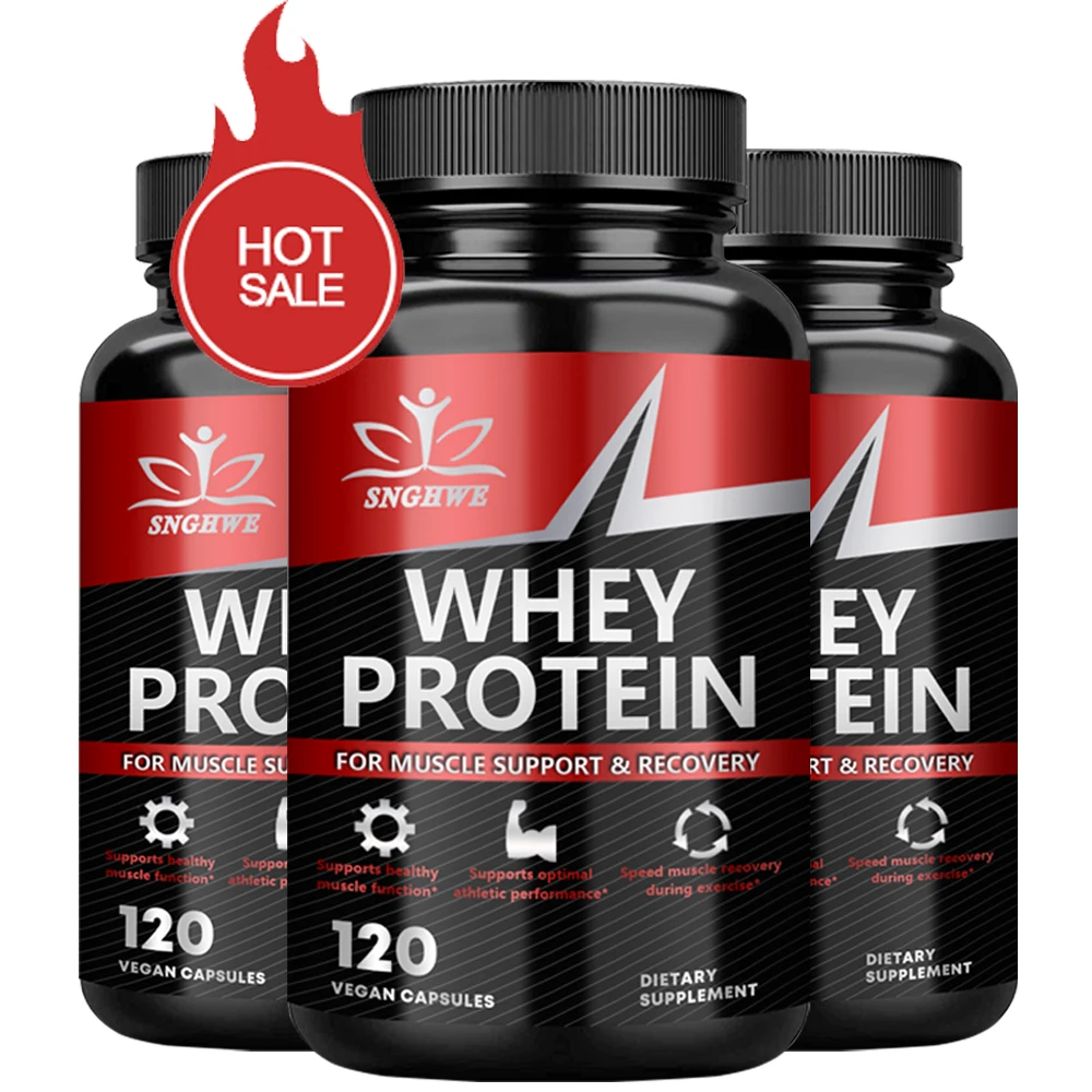 Whey Protein Capsule-Fuels Muscles for Productive Workouts-Balanced Muscle Health-Immune Support,Muscle and Strength Development