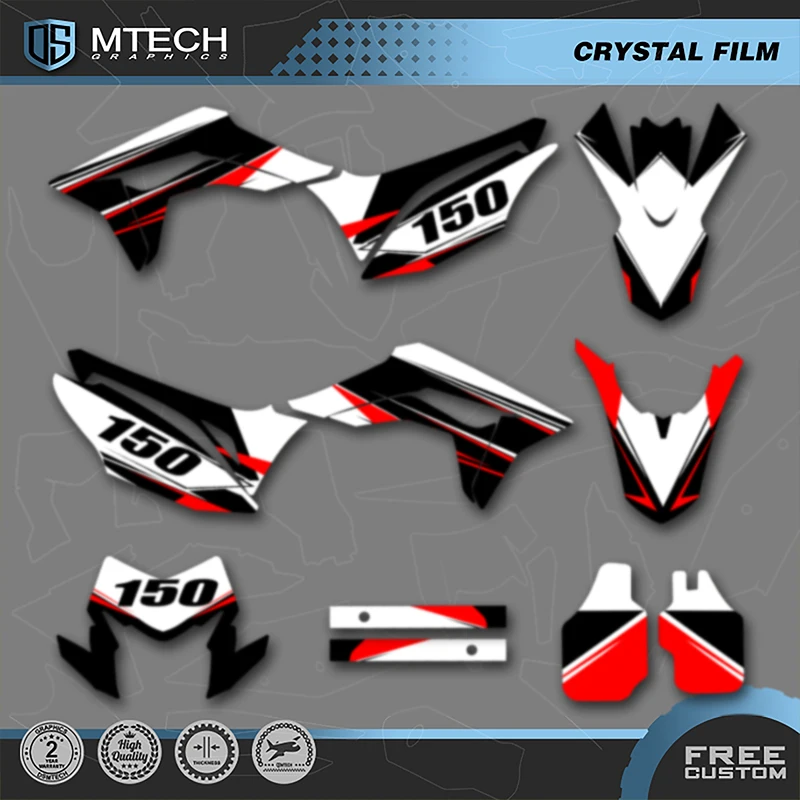

DSMTECH Motorcycle Graphics Background Decals Stickers Kits for HONDA 2021 2020 2019 2018 CRF150L 150L CRF 150cc -5