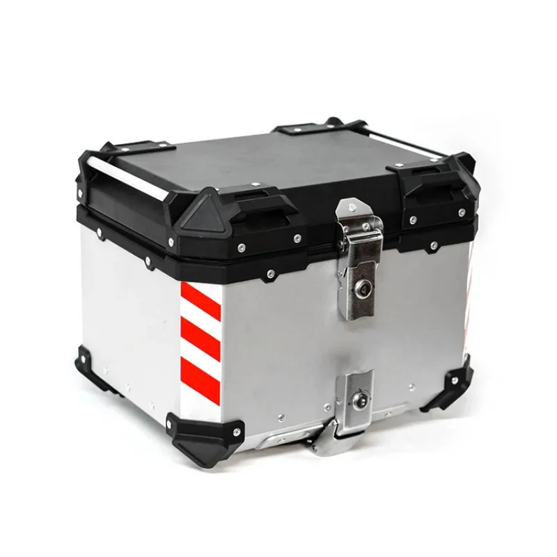 

45L Silver+Black Luxury Scooter Top Box Waterproof Aluminum Box for Motorcycle