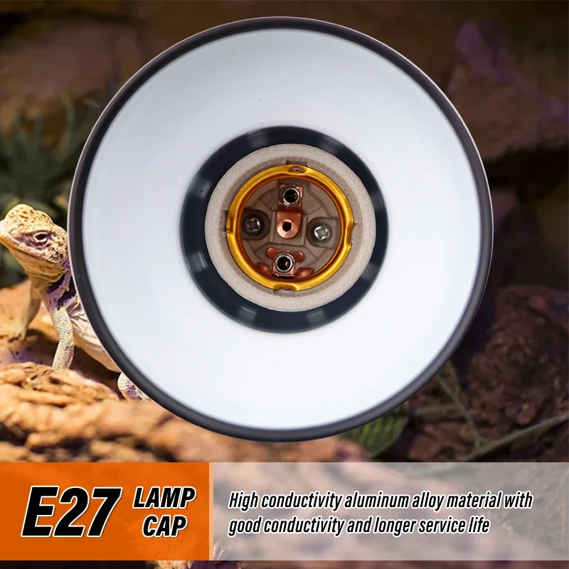 UVA+UVB 3.0 Reptile Lamp Holder Set with Clip-on Thermometer Hygrometer Lizard Turtle Tortoises Tools Basking Heating Bulb 220V