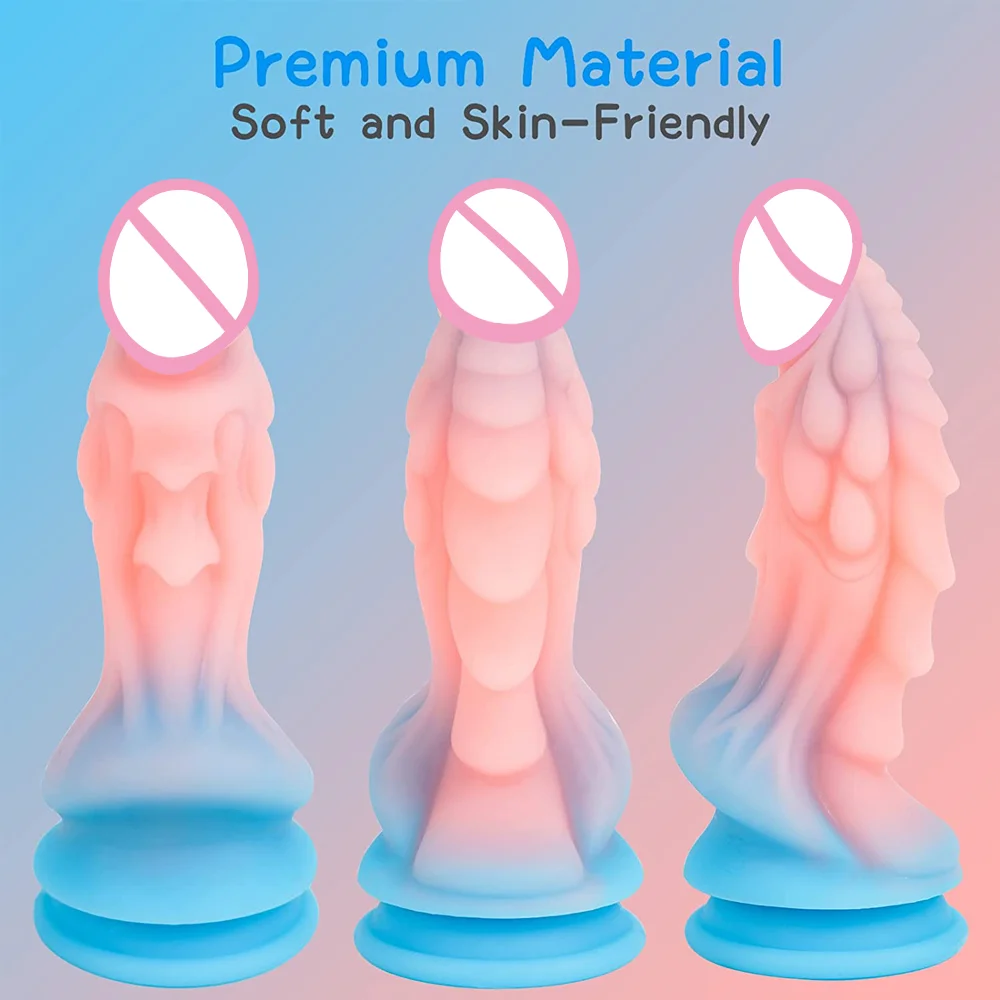 Realistic Monster Dildo Sex Toys 7/8 Inch Huge Anal Dildo with Strong Suction Cup Silicone Thick Dildos Adult Toys for Women Men