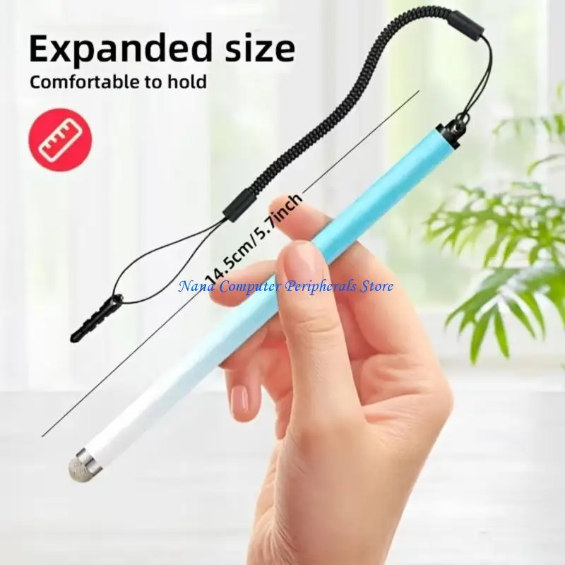 F68C Precisions Drawing Writing Capacitive Pen for Touches Screens Devices Such as Pad Tablets Gradients Lanyard Included