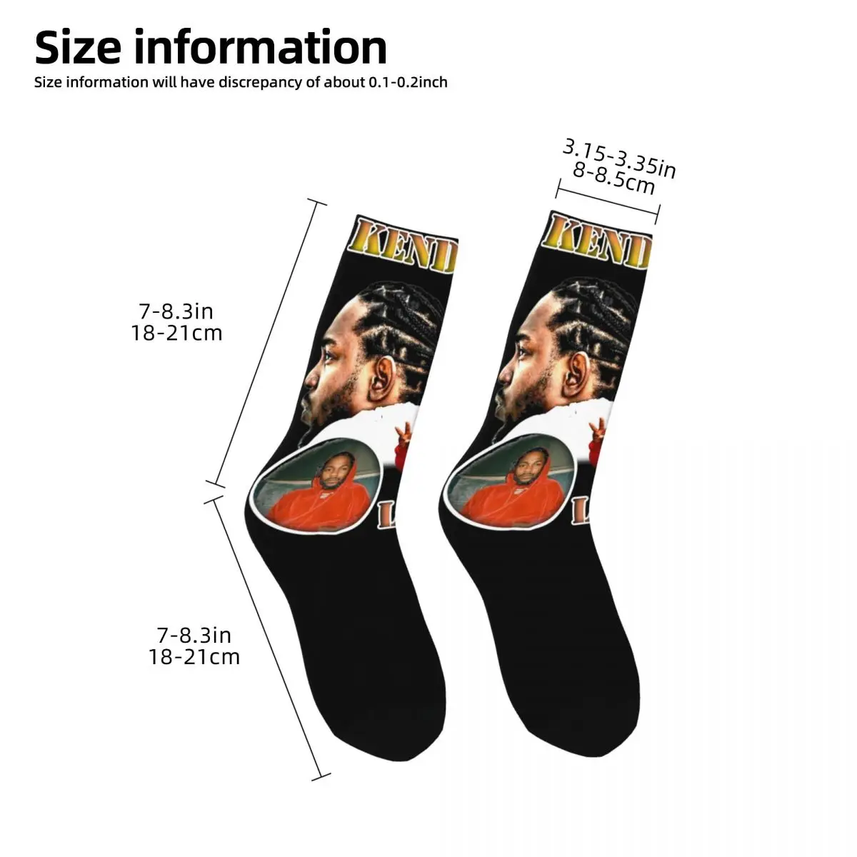 Vintage Kendrick Lamar Rapper Bootleg Merch Socken rutsch feste Sport Mittel rohr Socken süß für Herren beste Geschenk idee