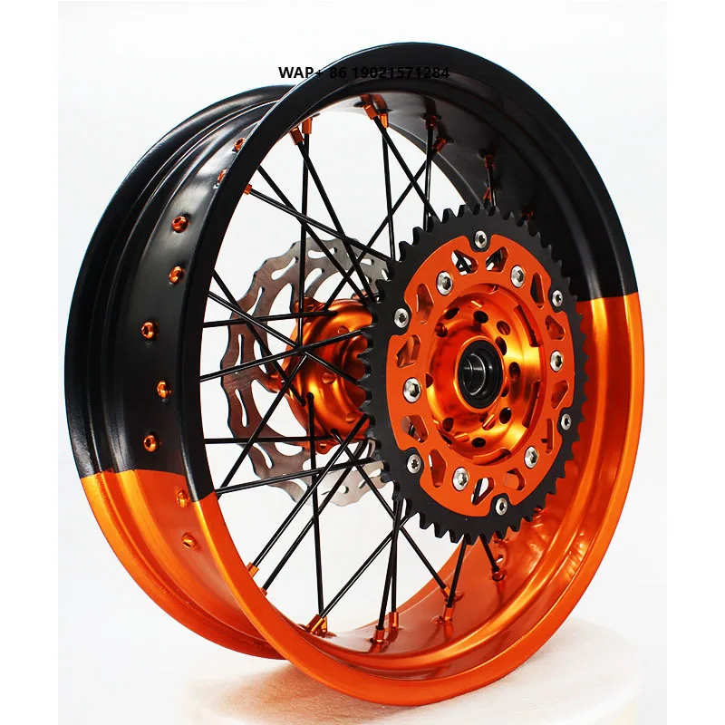 Aluminum Alloy 17 Inch Bicolor Motorcycle Wheels Supermoto Wheels for EXC SXF 450