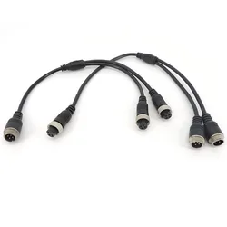 M12 4Pin Aviation Head to Male female to 2 way male Female Aviation Head wire Extension Y Splitter Cable Adapter Connector t1