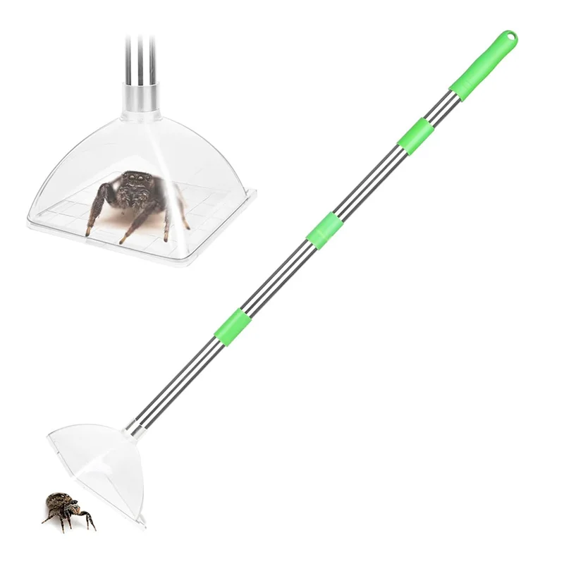 Spider And Insect Catcher - 32Inch Adjustable Long-Handled Spider Catcher And Release, Contactless Catch Insec