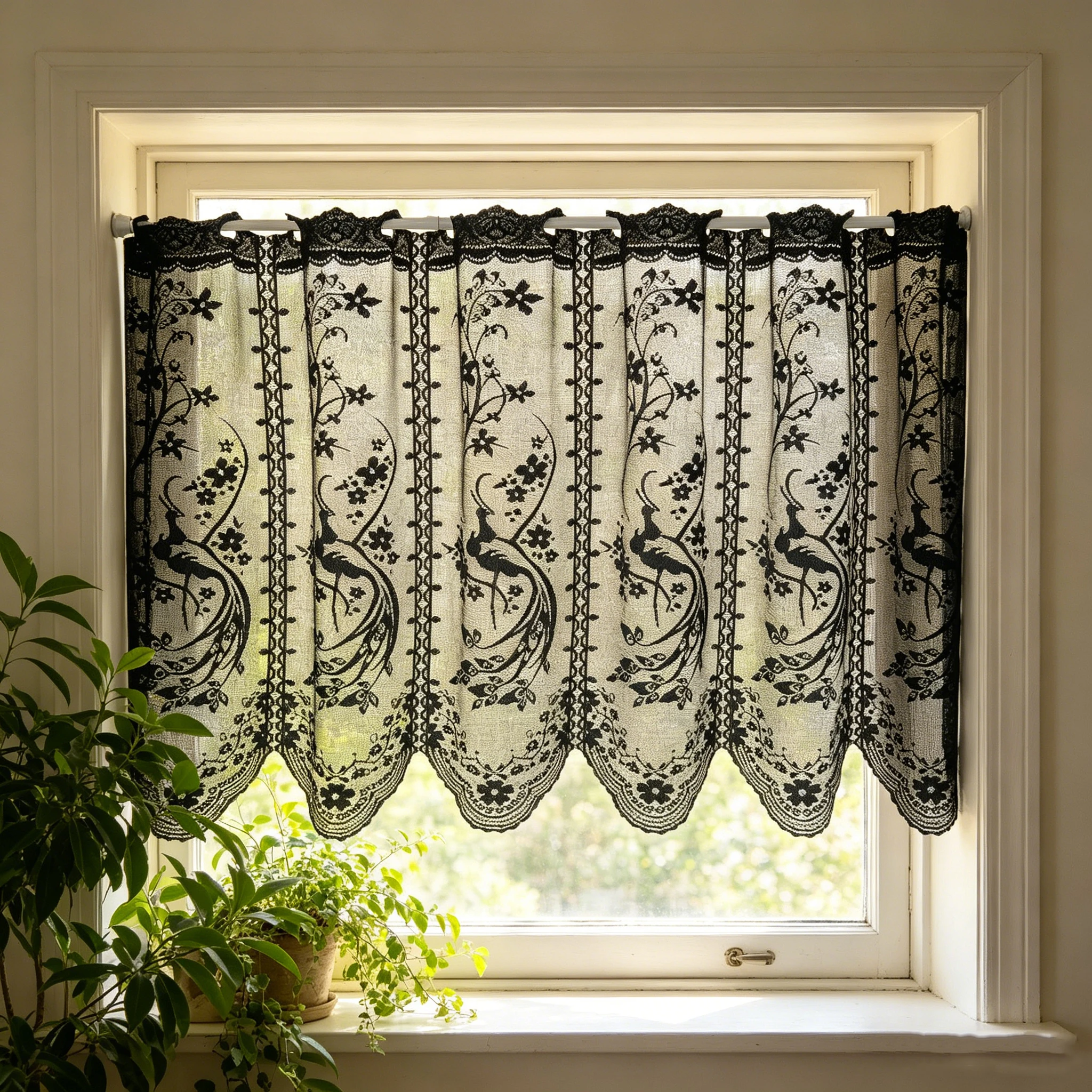 White Sheer Short Curtains Pea - огляд і ціна Commercial Kitchen Canopy