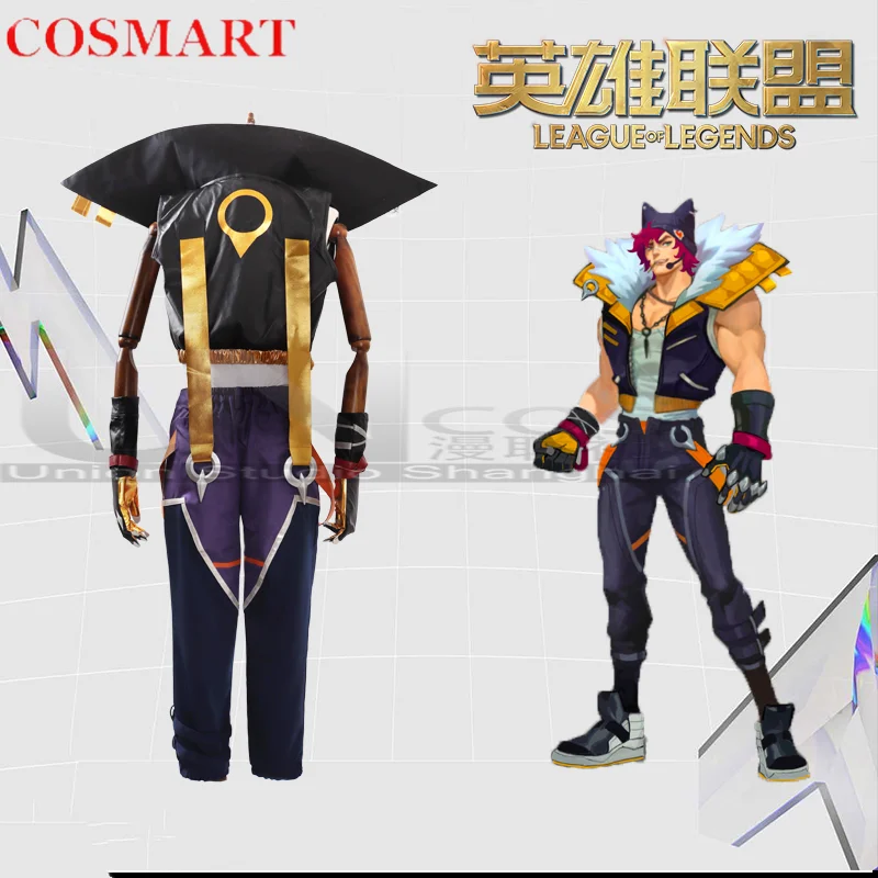 COSMART Lol Sett disfraz de Cosplay para hombres y mujeres, uniforme de fiesta de Anime, ropa de rol, juego de Halloween