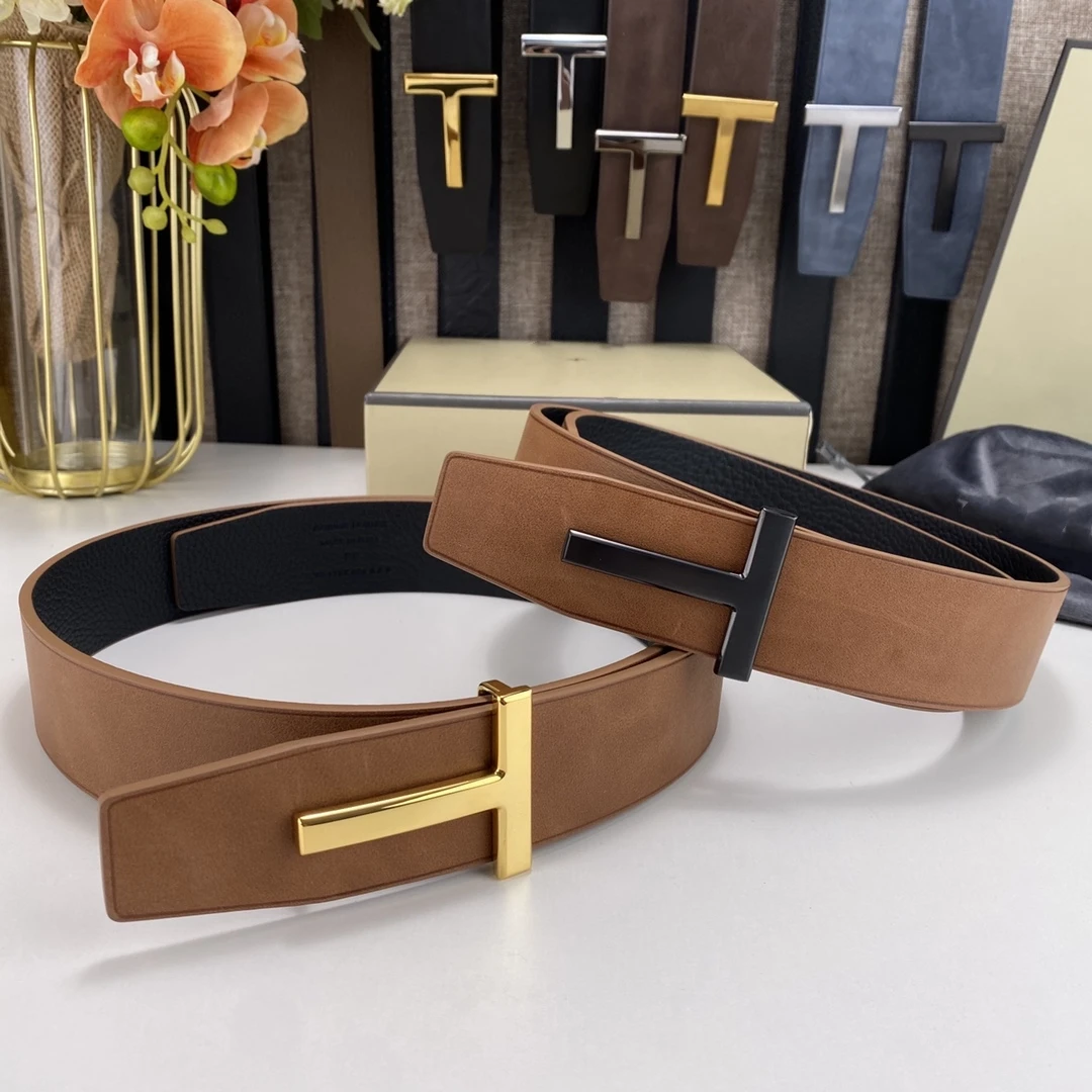 NEW High Quality Letter Designer Belt Denim Formal Genuine Leather Black Men Fashion Luxury T Business Jeans Luxury Belt 3.8CM