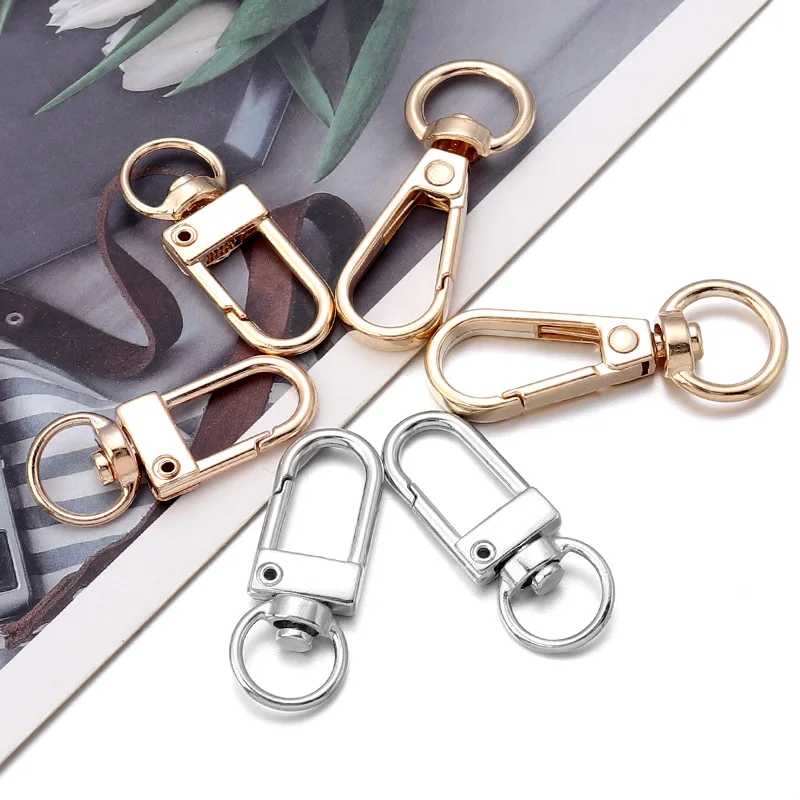 5-10pcs/Lot Lobster Clasp Hooks Spring Buckles Dog Chain Snap Hook Key Ring Swivel Connector Carabiner Handbag Belt Strap Clasp