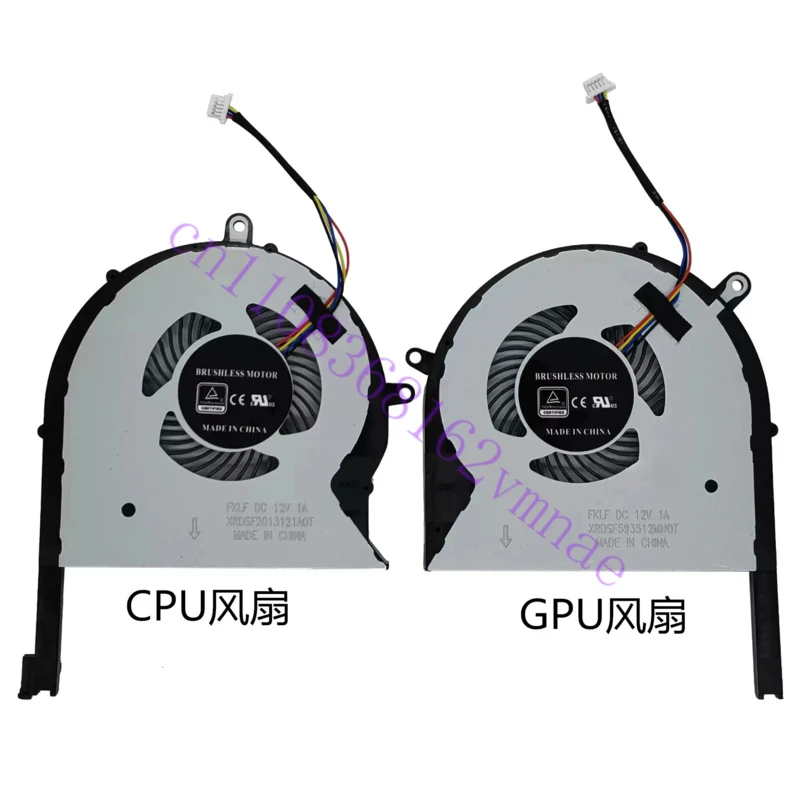 

Laptop CPU GPU Cooling Fan DFS593512MN0T DFS2013121A0T DC12V 1A 5Pin for ASUS ROG Strix GL503GE GL703GE