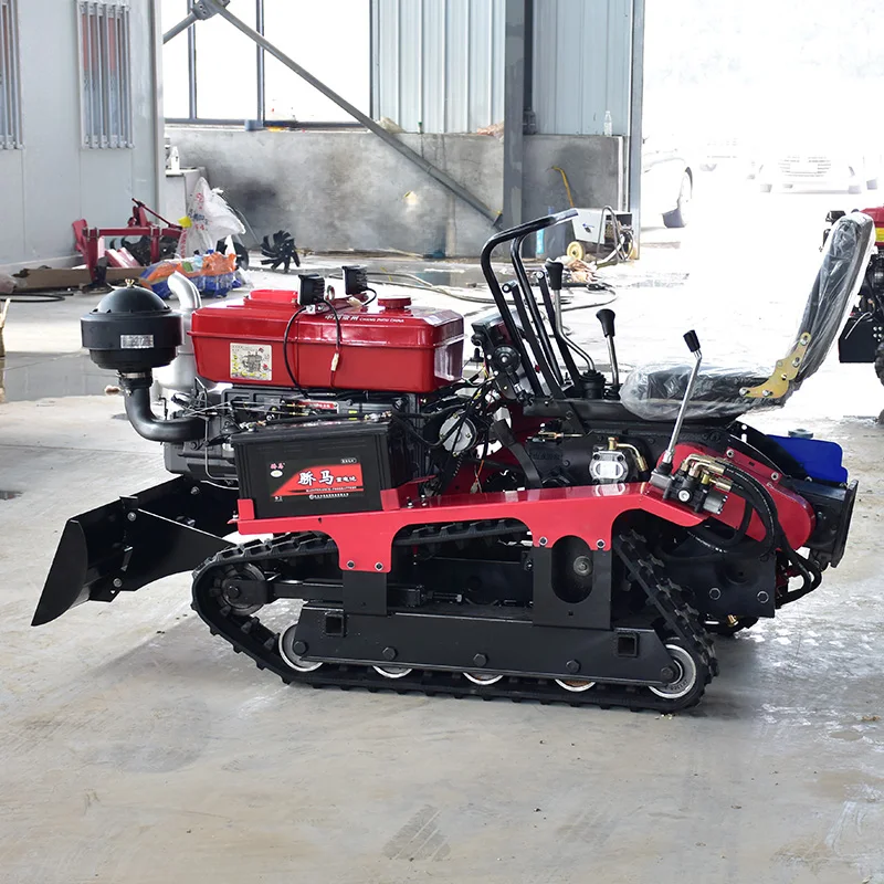 Máquina de cultivo rotativa para granja, cultivador de cultivador de jardín, tractor sobre orugas, precio barato