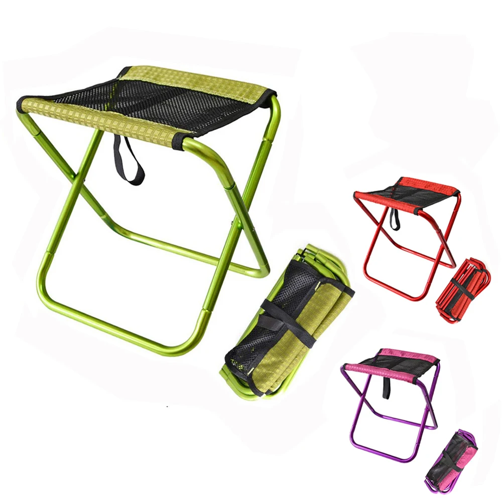 

HooRu Outdoor Folding Stool Portable Beach Fishing Stools Lightweight Durable Camping Chair with Carry Bag for Hiking Travelling