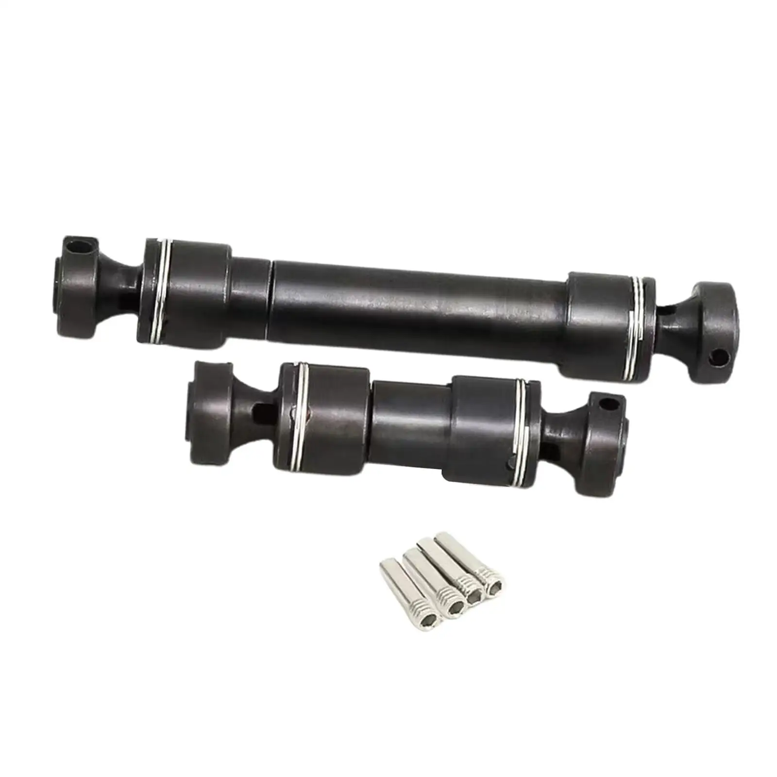 Dolity 2pcs RC Upgrade Hard Steel Main Center Driveshafts Splined Design for